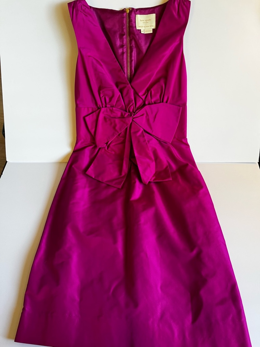 kate spade Fuchsia Bow-Accent Sheath Dress size 0